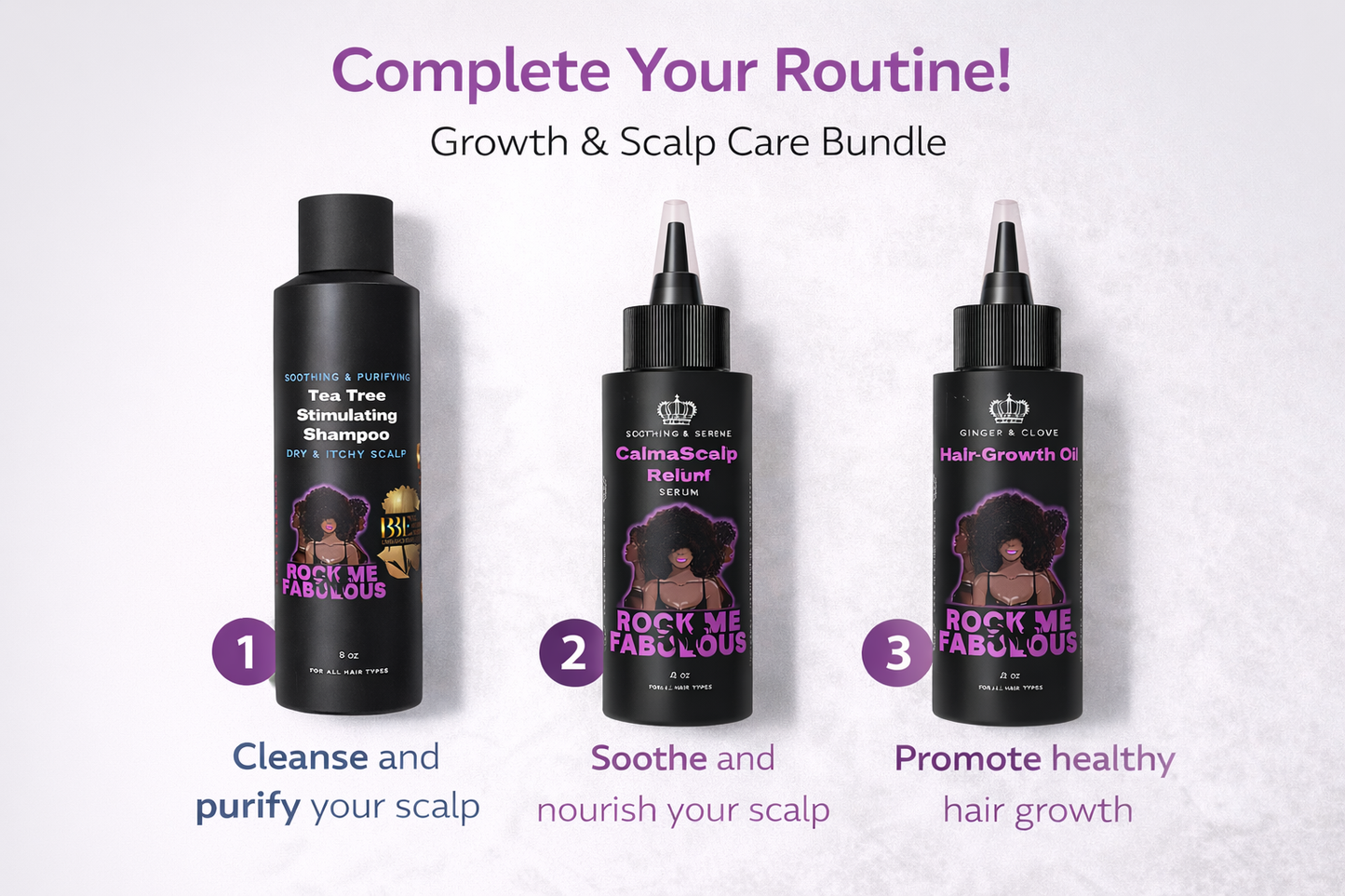 Healthy Scalp Treatment Kit – Tea Tree Shampoo, Serum & Growth Oil