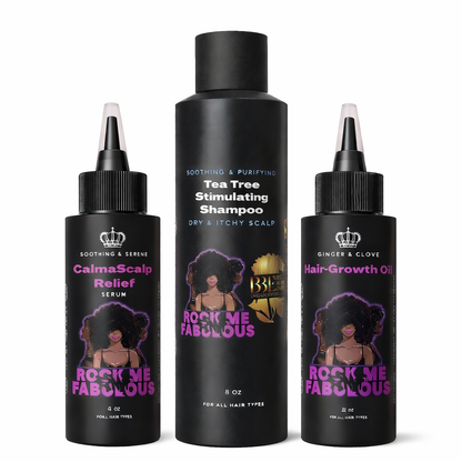 Healthy Scalp Treatment Kit – Tea Tree Shampoo, Serum & Growth Oil